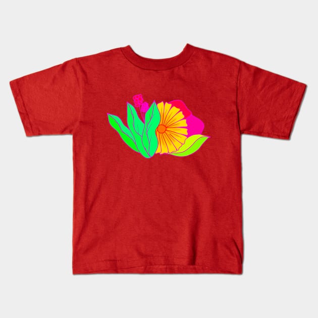 Flower daisy floral Margarita Kids T-Shirt by carolsalazar